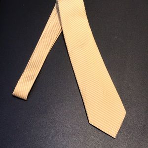 NWOT Ralph Lauren Chaps men’s tie, gold and white striped, brand new, never worn